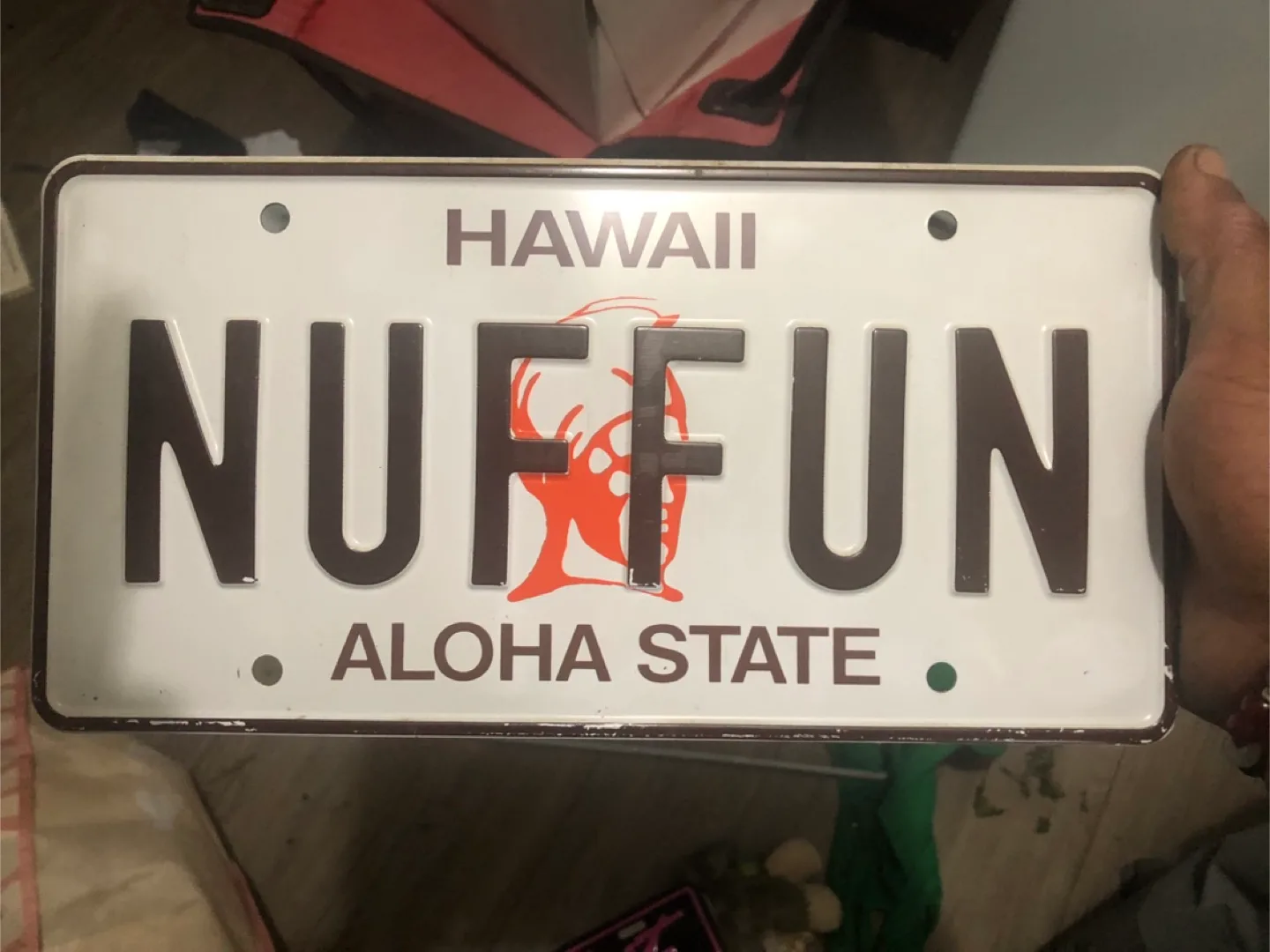 Vintage Hawaii Novelty Aloha State License Plate - Nuffun thumbnail