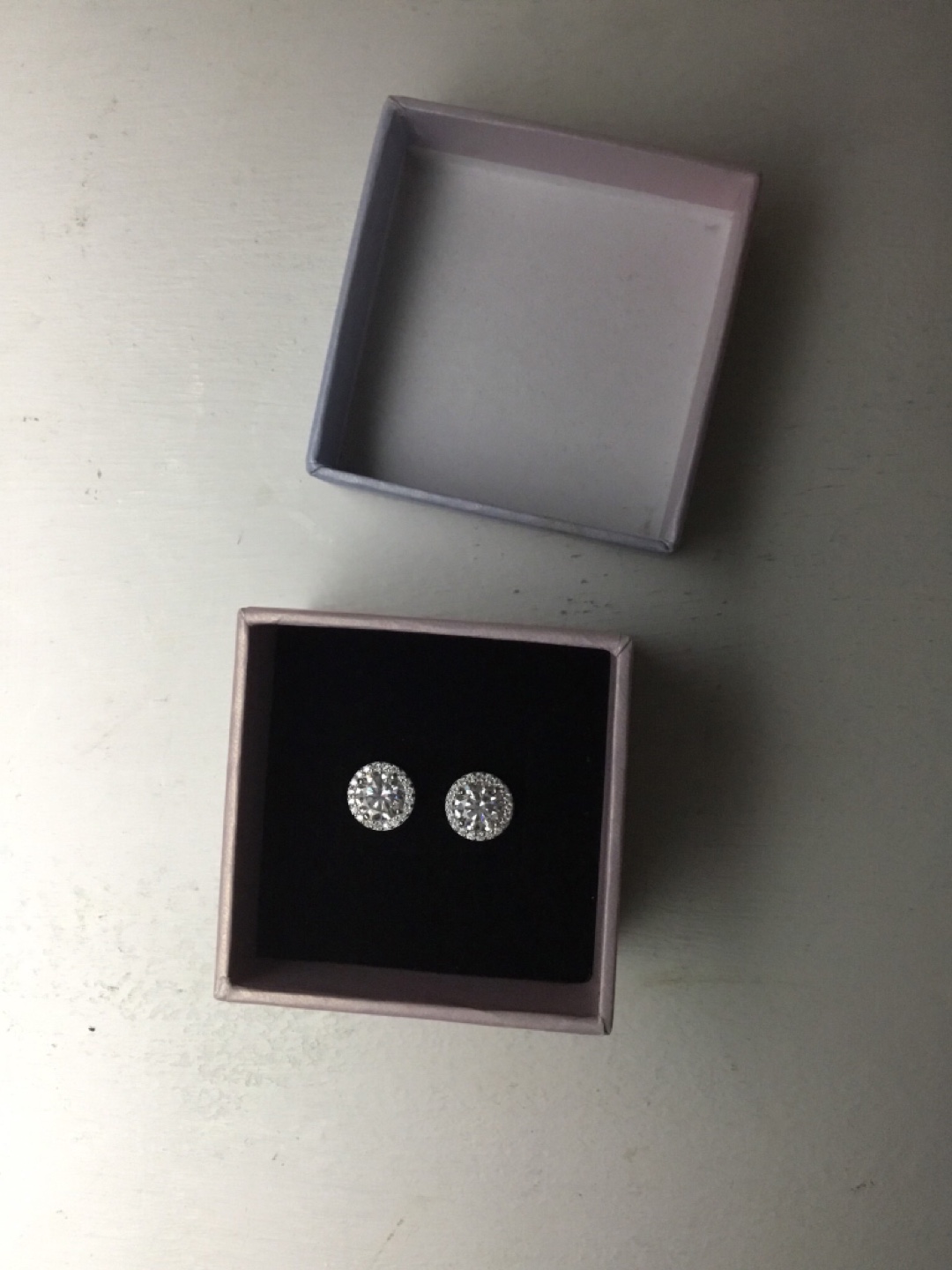 GRA Moissanite Halo Stud Earrings - photo 2