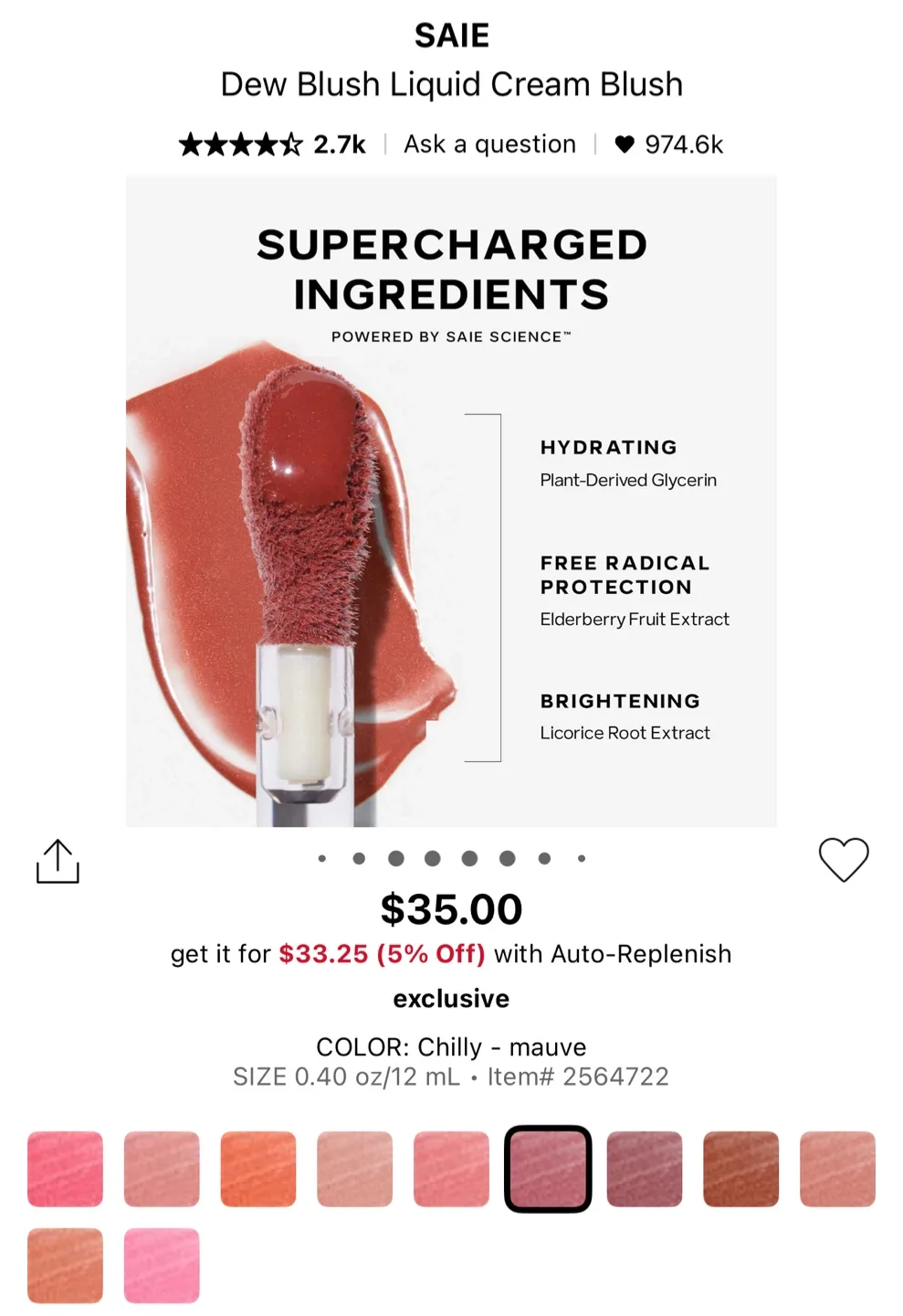 (Trial Size) SAIE Dew Blush Liquid Cream Blush 🏒 image indicator(4)