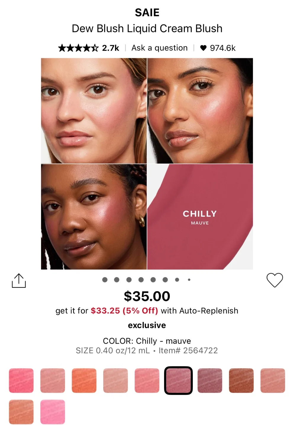 (Trial Size) SAIE Dew Blush Liquid Cream Blush 🏒 image indicator(2)