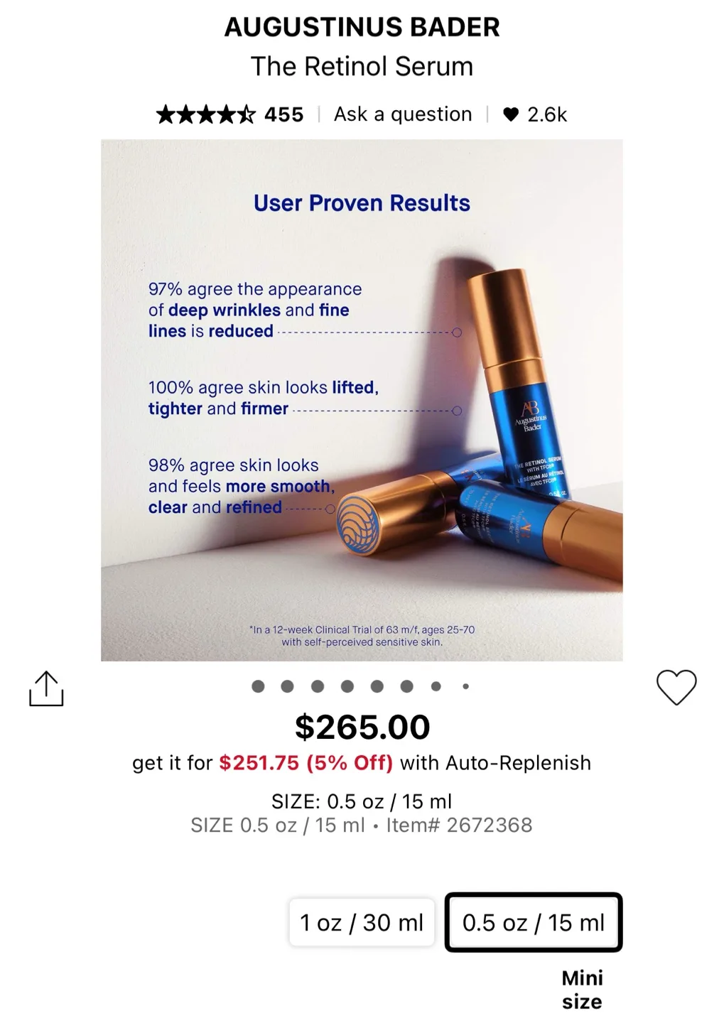 (Trial Size) AUGUSTINUS BADER The Retinol Serum image indicator(2)