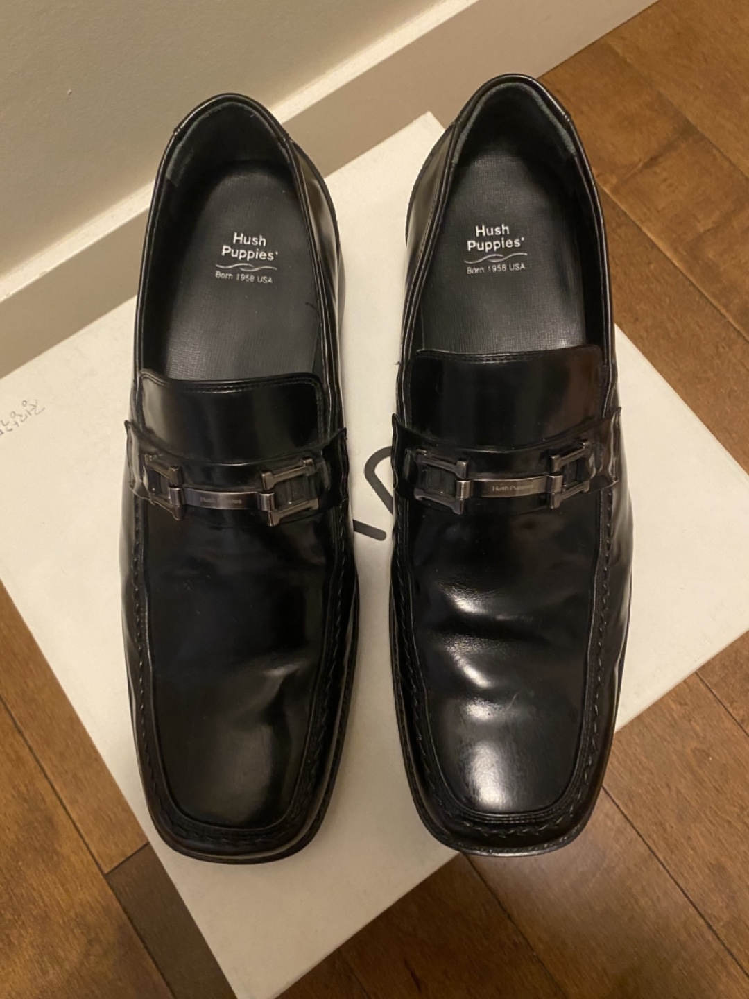 Men's Hush Puppies Black Leather Loafers - photo 3