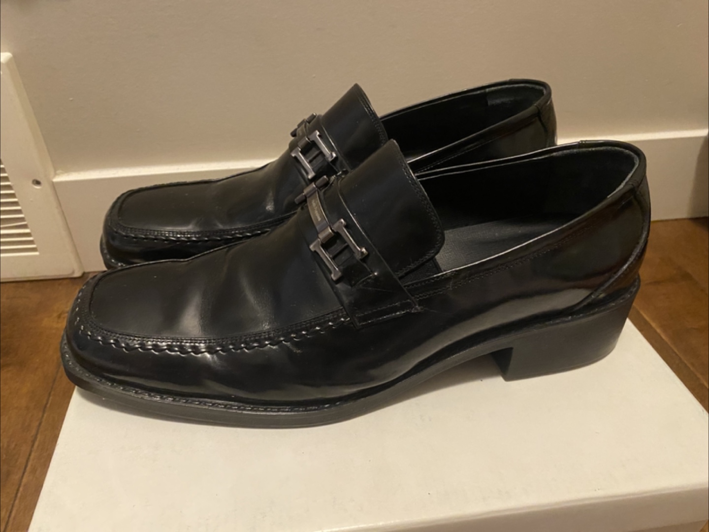 Men's Hush Puppies Black Leather Loafers - photo 2