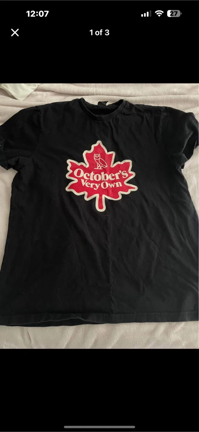 October's Very Own OVO Black T-Shirt thumbnail