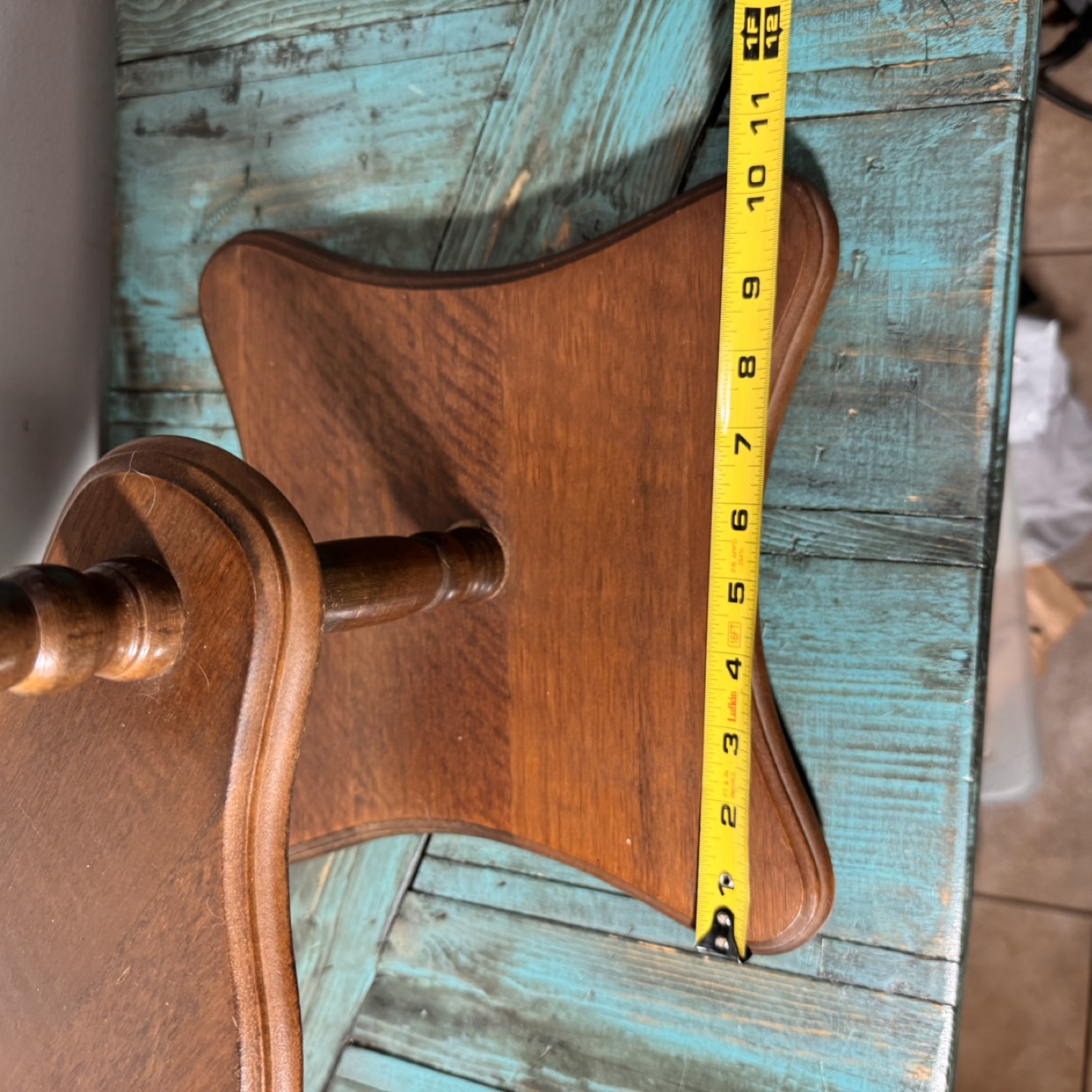 Mid Century 4 Tier Plant Stand Pedestal Base Swivel Wood - photo 4