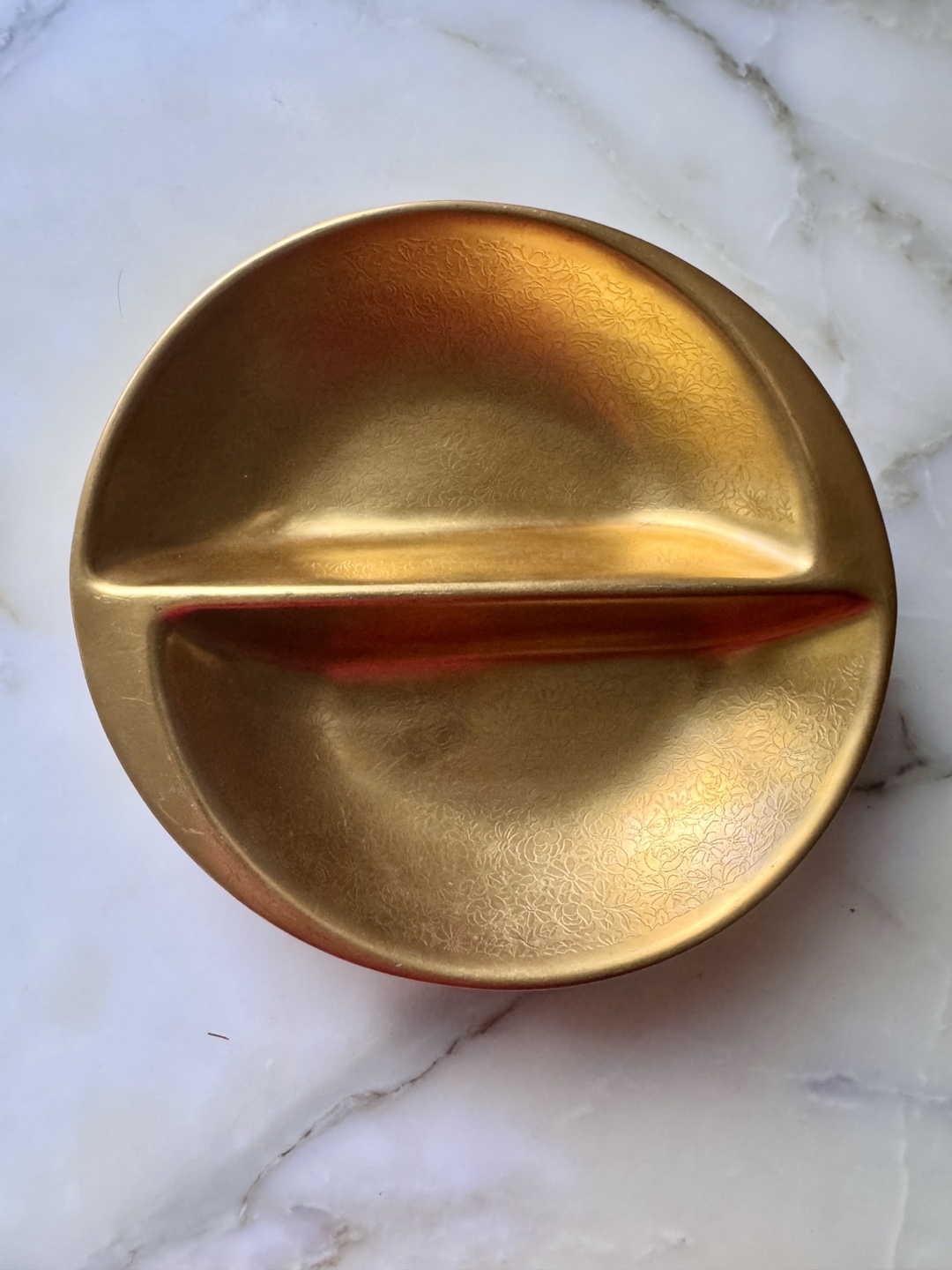 Vintage Pickard Divided Dish 22K Gold plated