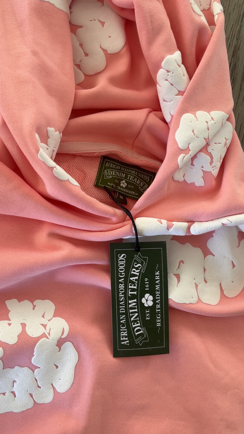 Denim Tears Pink Flower Hoodie - photo 2