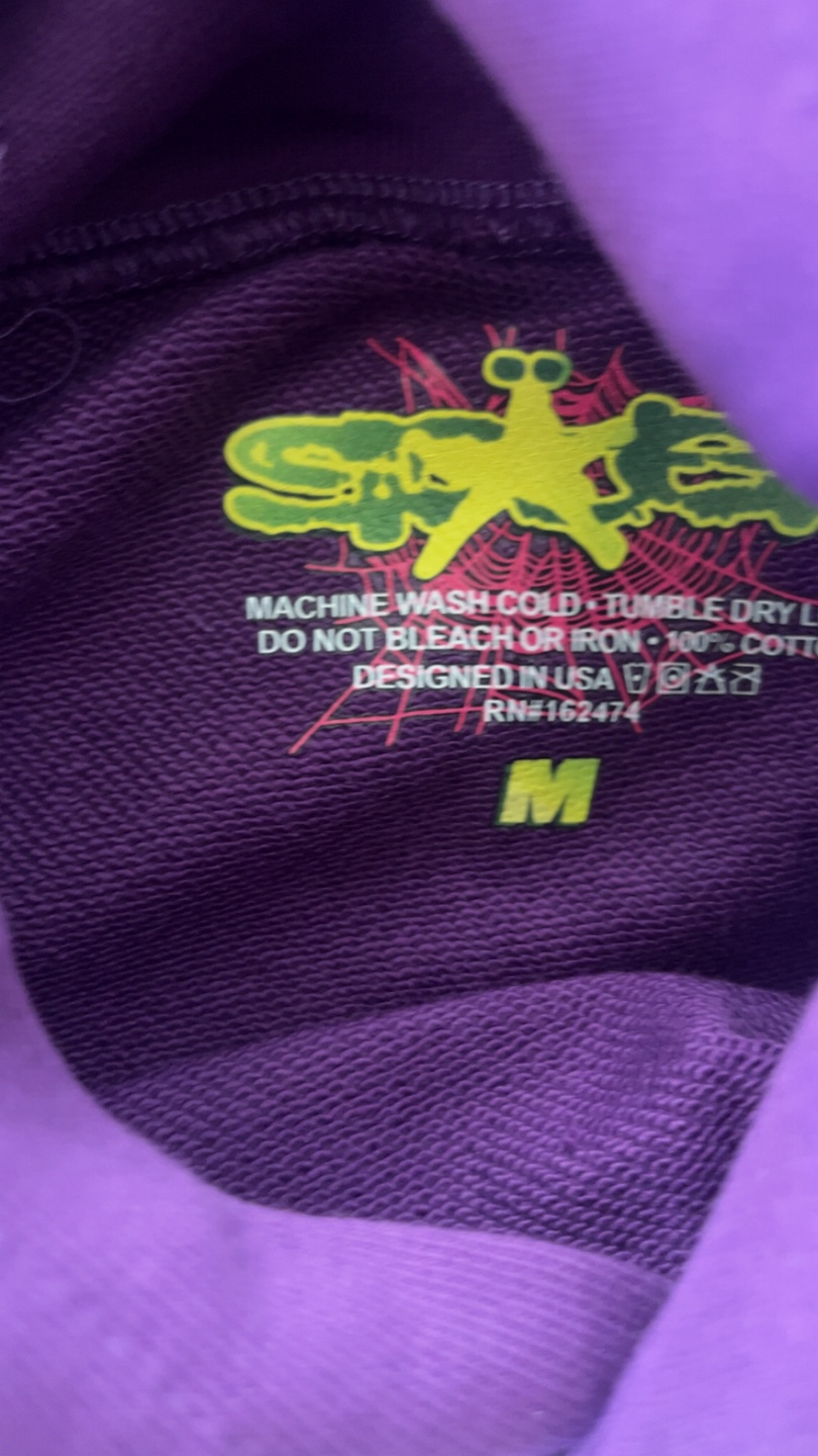 Spider Purple Hoodie Size Medium - photo 2