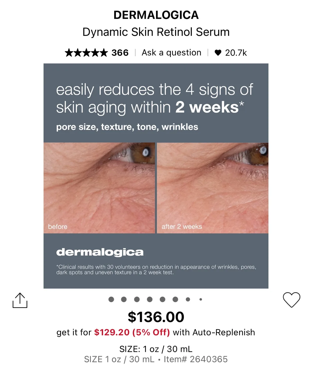 (Trial Size) DERMALOGICA Dynamic Skin Retinol Serum image indicator(2)