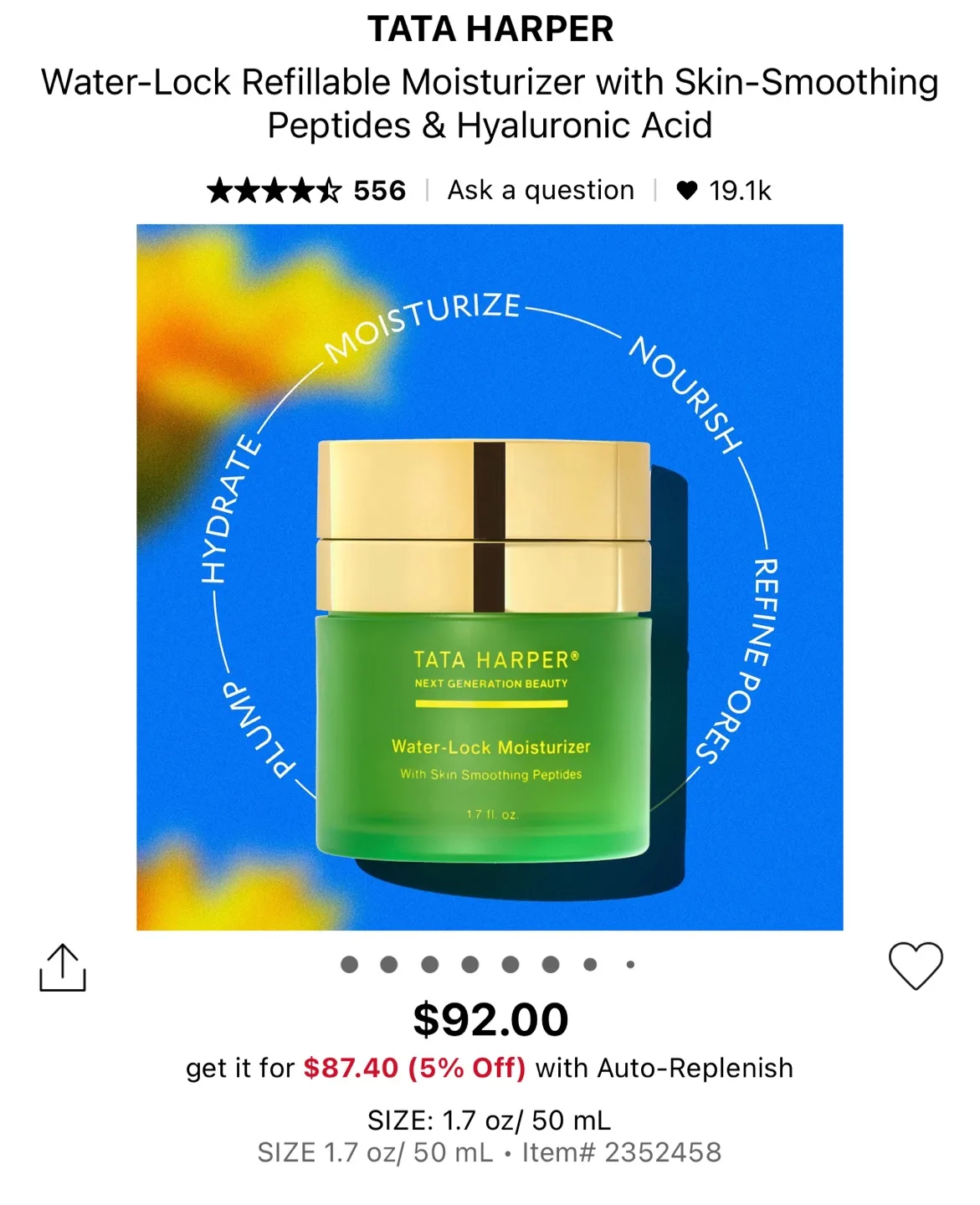 (Trial Size) TATA HARPER Water-Lock Moisturizer image indicator(2)