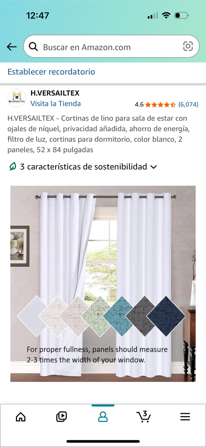 H.VERSAILTEX White Linen Grommet Curtains 52x84 2-Pack - photo 5