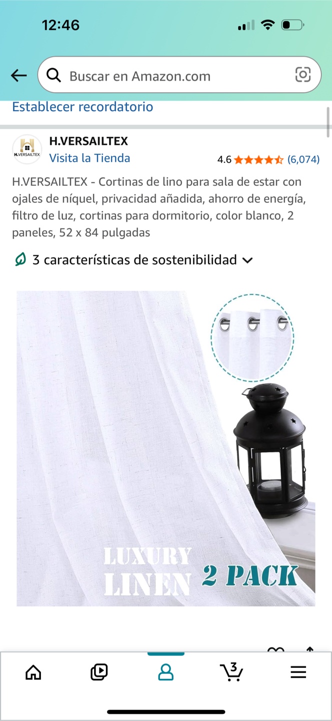 H.VERSAILTEX White Linen Grommet Curtains 52x84 2-Pack - photo 3