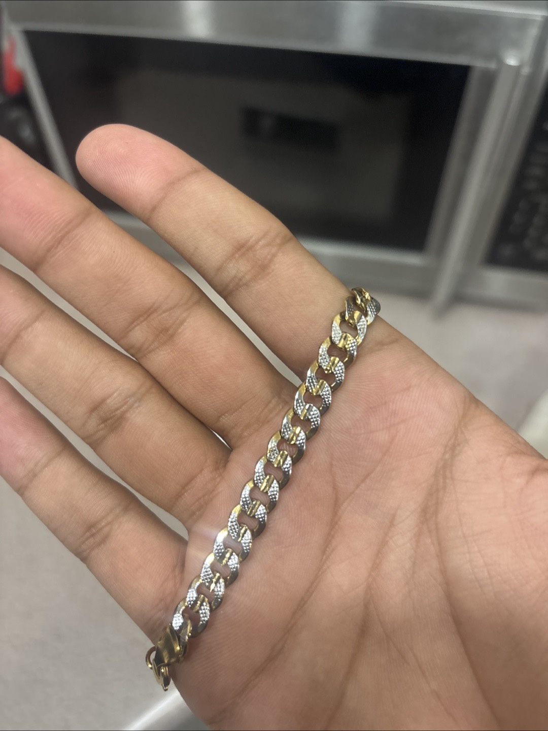 Two-Tone Gold Curb Bracelet - photo 2