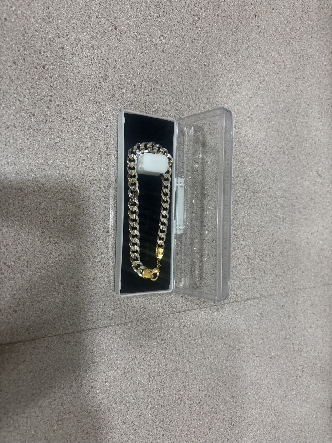 Two-Tone Gold Curb Bracelet