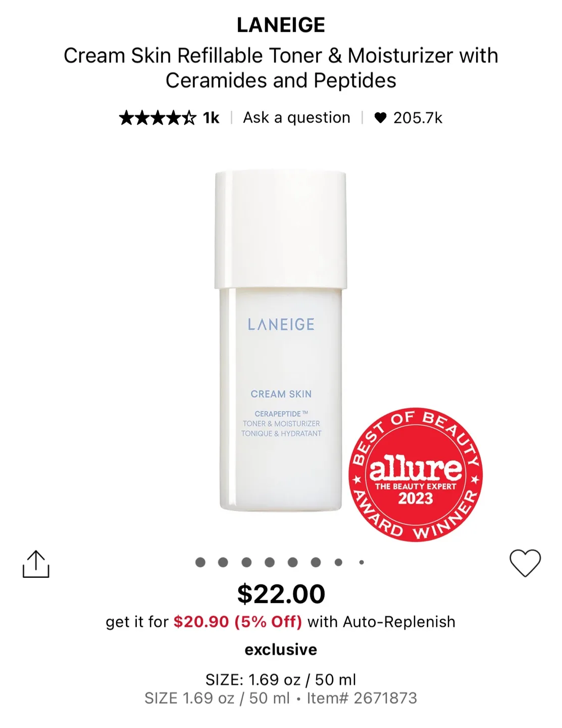 (Trial Size Bundle) LANEIGE Moisturizer/Toner/Sleeping Mask image indicator(2)