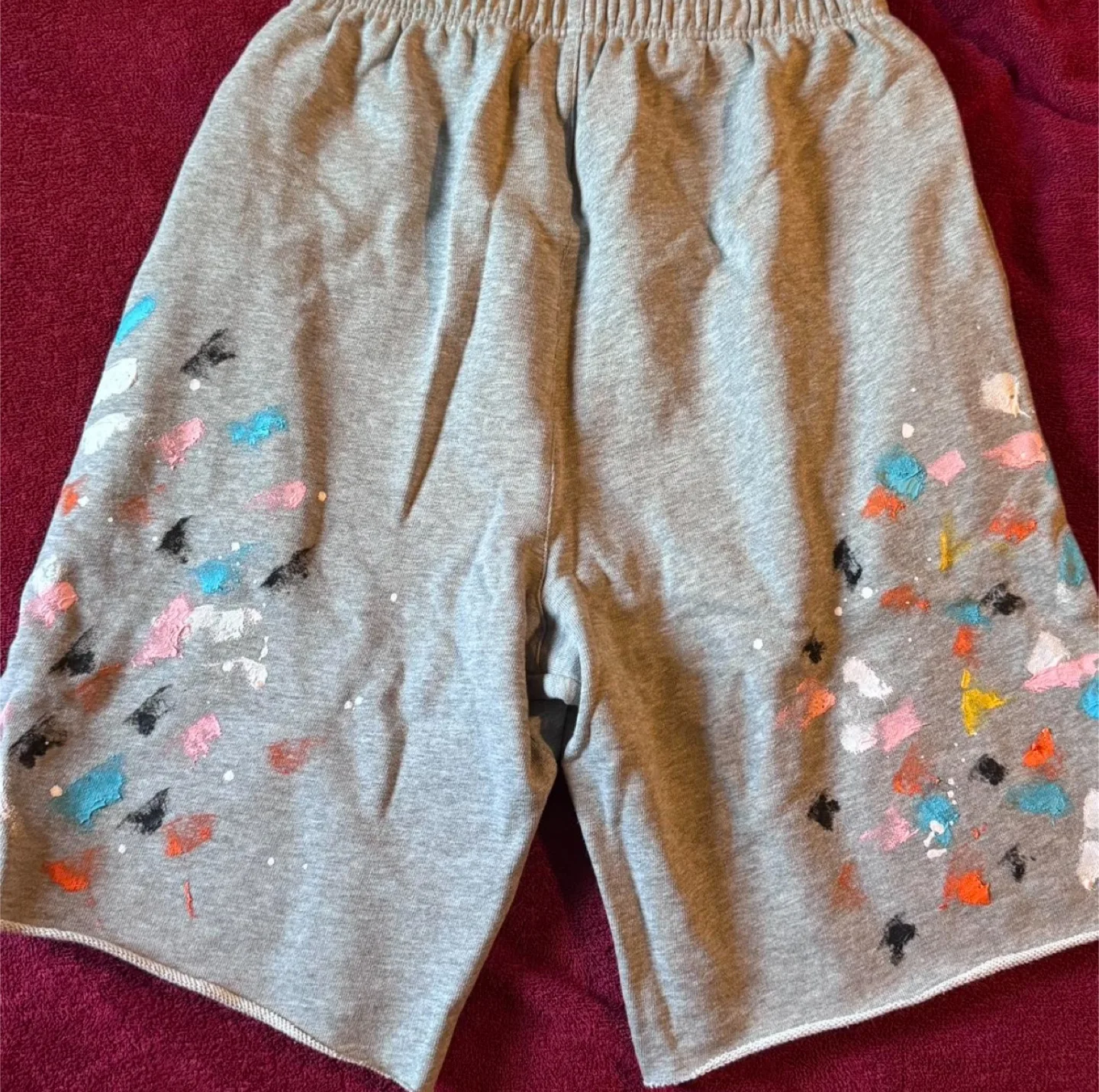 Gallery Dept. Grey Paint Splatter Shorts - Size Small image indicator(2)