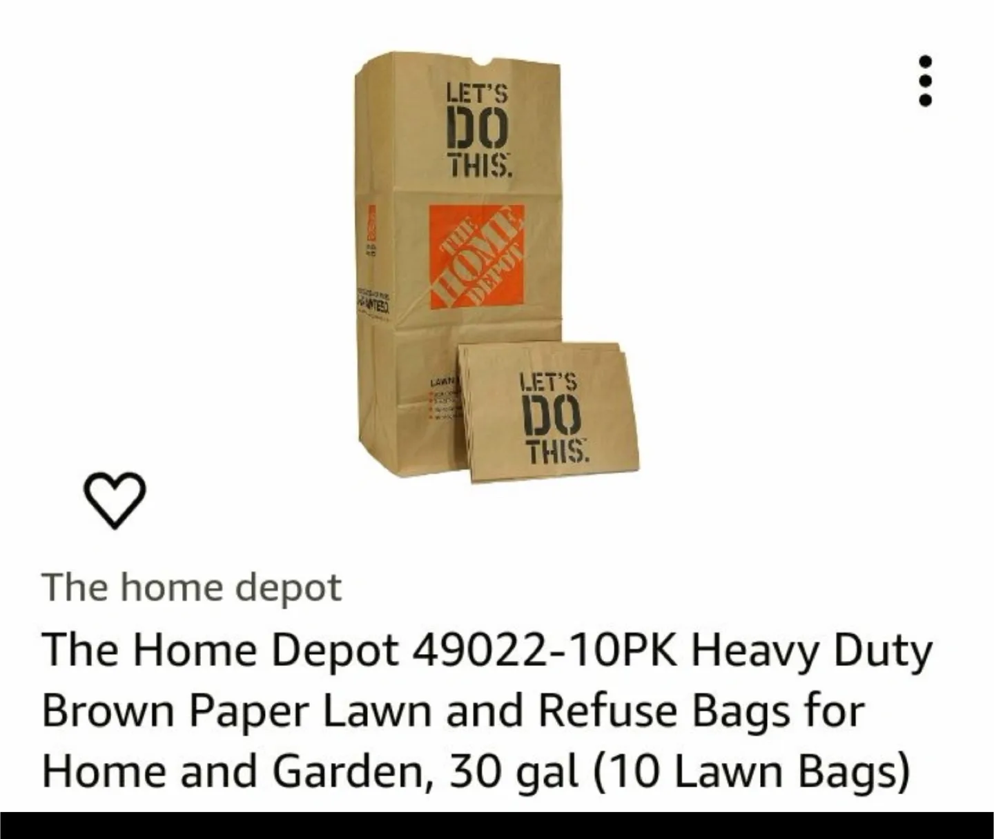 10PK Heavy Duty Brown Paper Lawn  Bags image indicator(3)