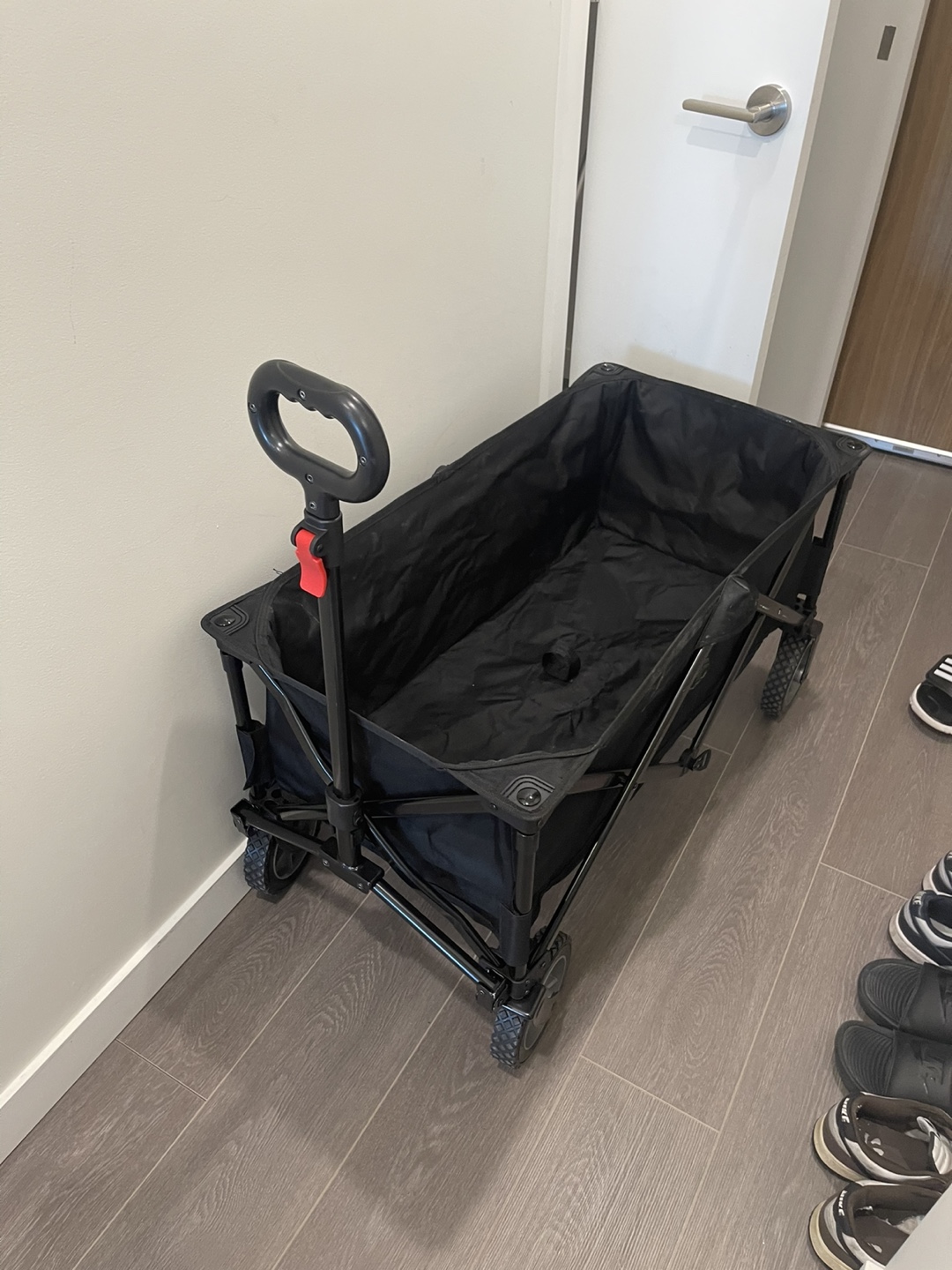 Black Collapsible Folding Utility Wagon Cart