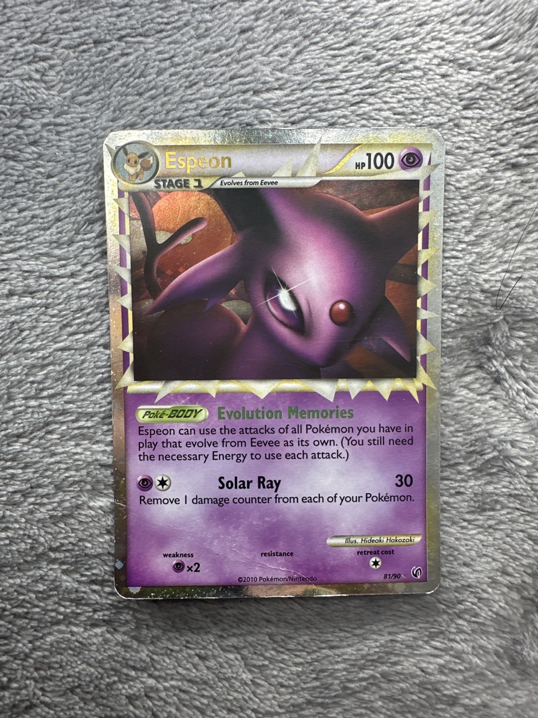 Damaged Espeon 81/90 -  HeartGold & SoulSilver - photo 2