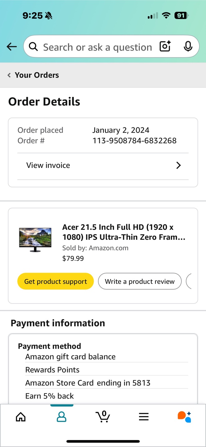 Acer 21.5-Inch Full HD IPS Ultra-Thin Zero Frame Monitor - photo 3