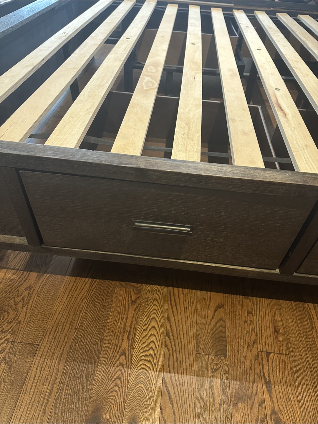 King Size Platform Bed Frame with Drawers and mattress - photo 3