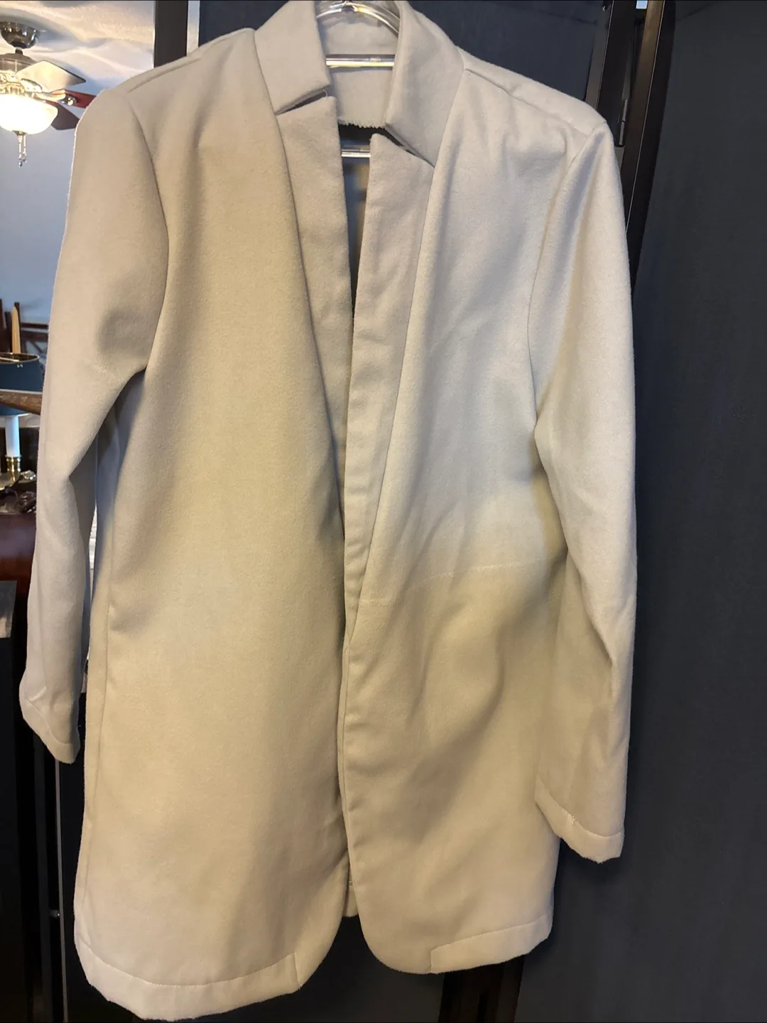 Light Grey Open Front coat thumbnail