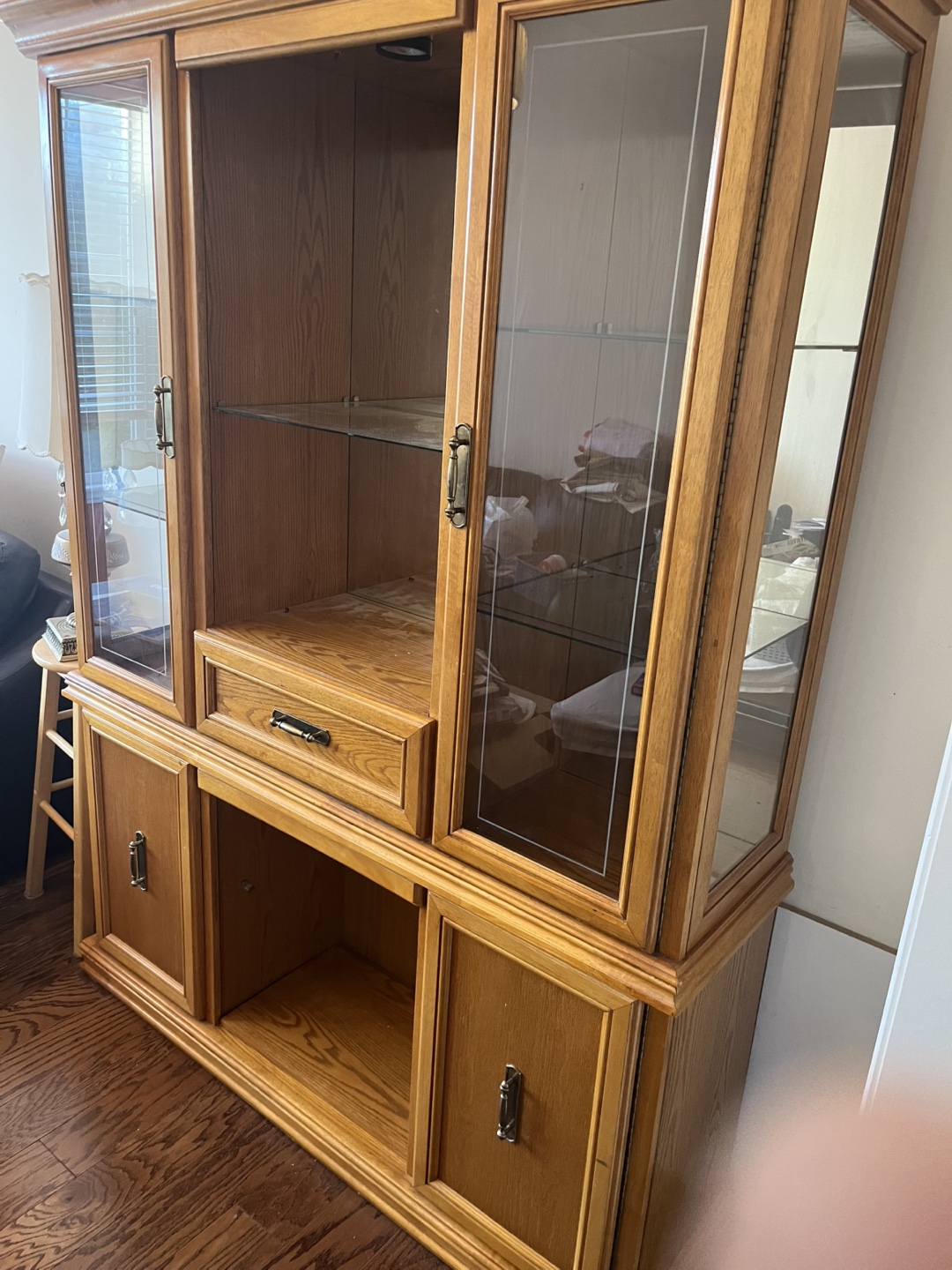 Vintage Oak Hutch Cabinet - photo 2