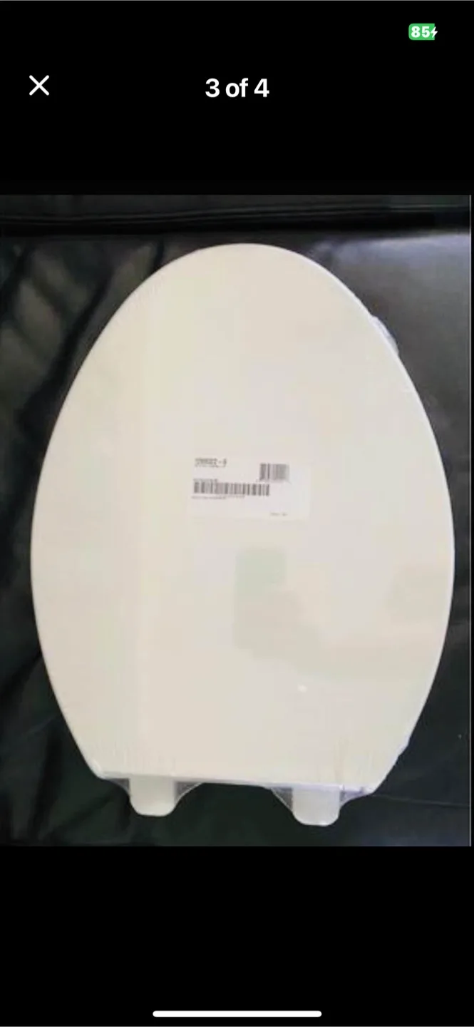 New - White elongated toilet seat, slow close.  Paid 80 image indicator(3)