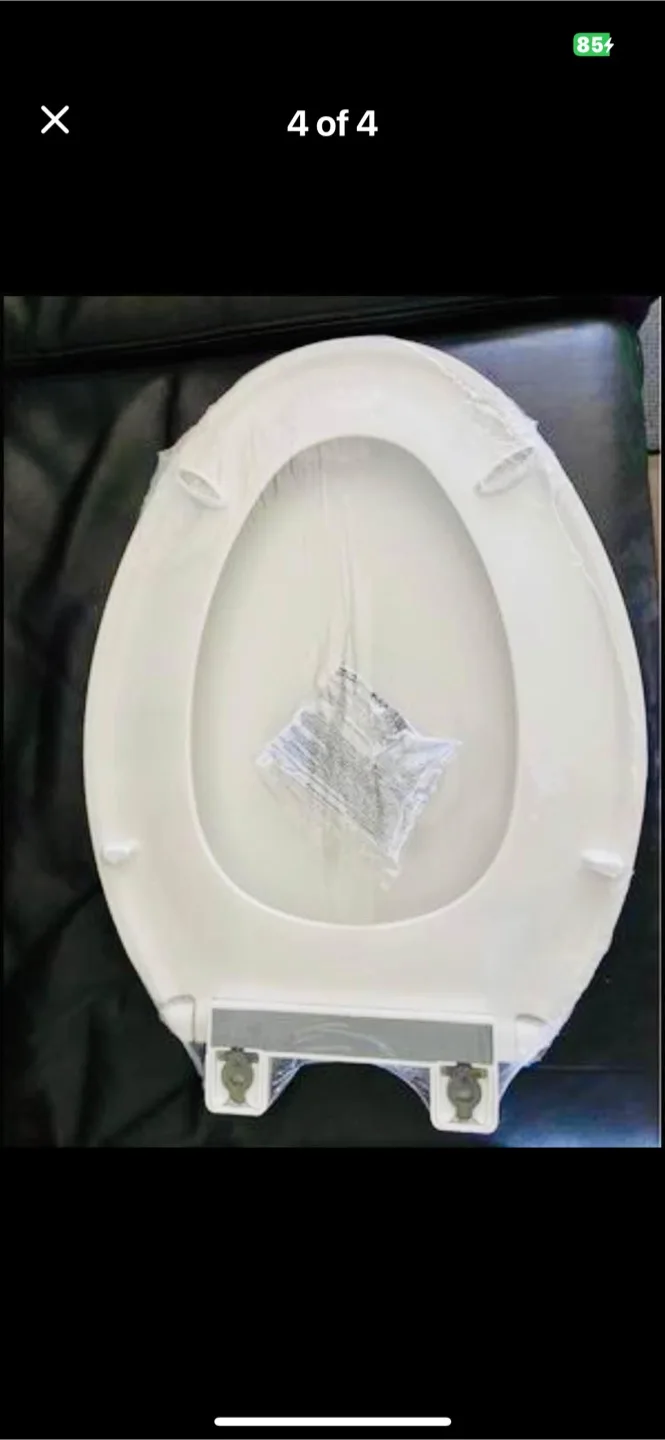 New - White elongated toilet seat, slow close.  Paid 80 image indicator(4)