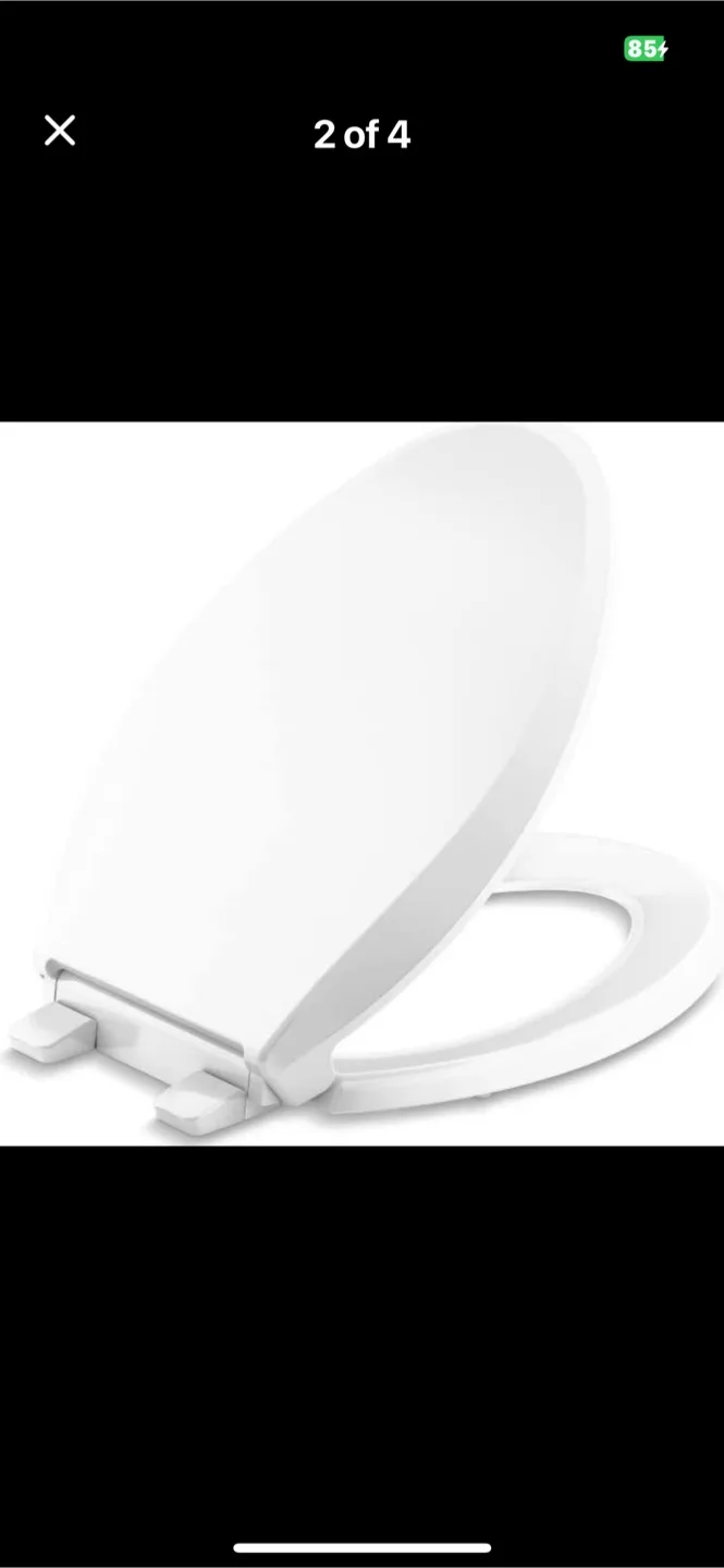 New - White elongated toilet seat, slow close.  Paid 80 image indicator(2)