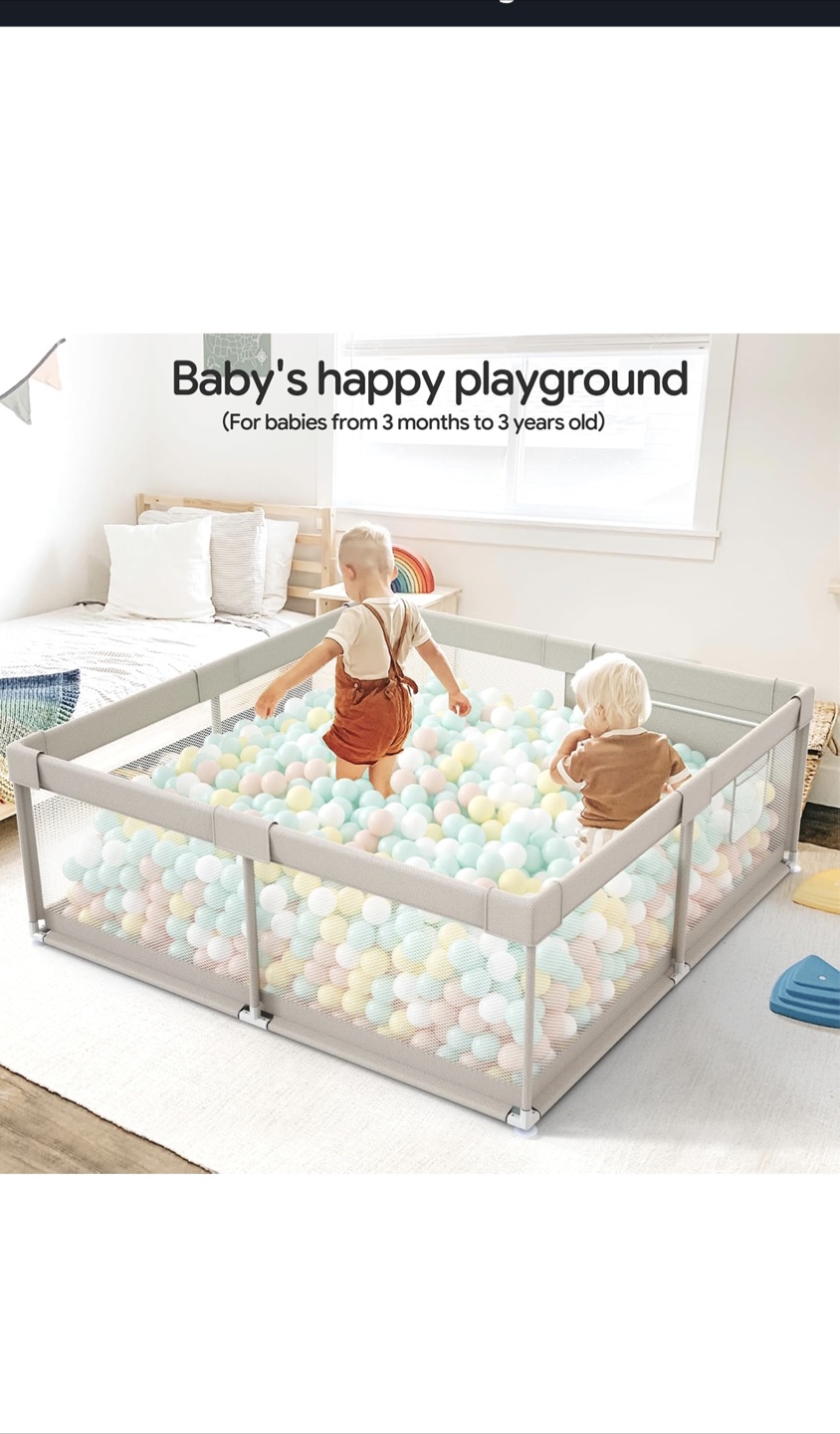 Baby Playpen with Ball Pit and Play Mat - photo 4