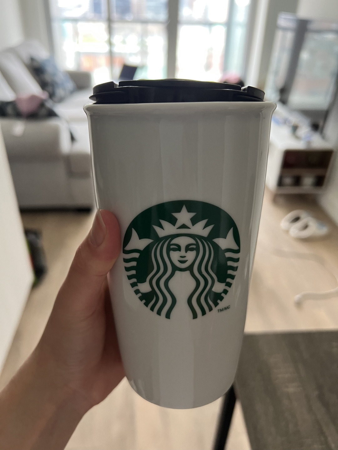 Ceramic Starbucks Tumbler with Cap