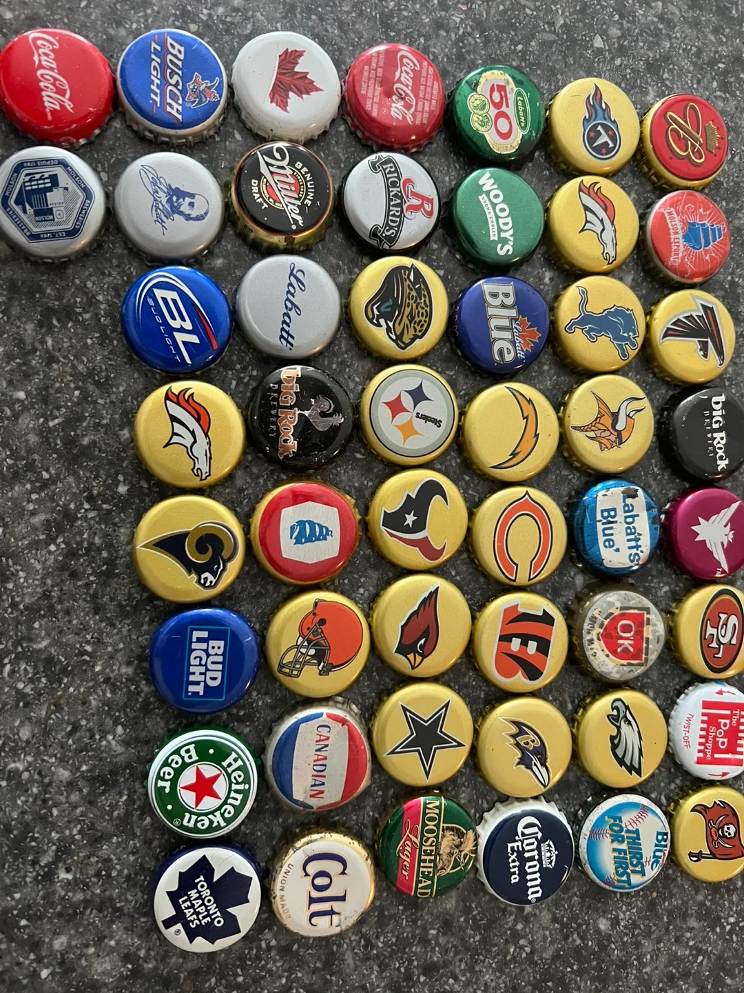 Collection of 36 Unique Beer Bottle Caps thumbnail