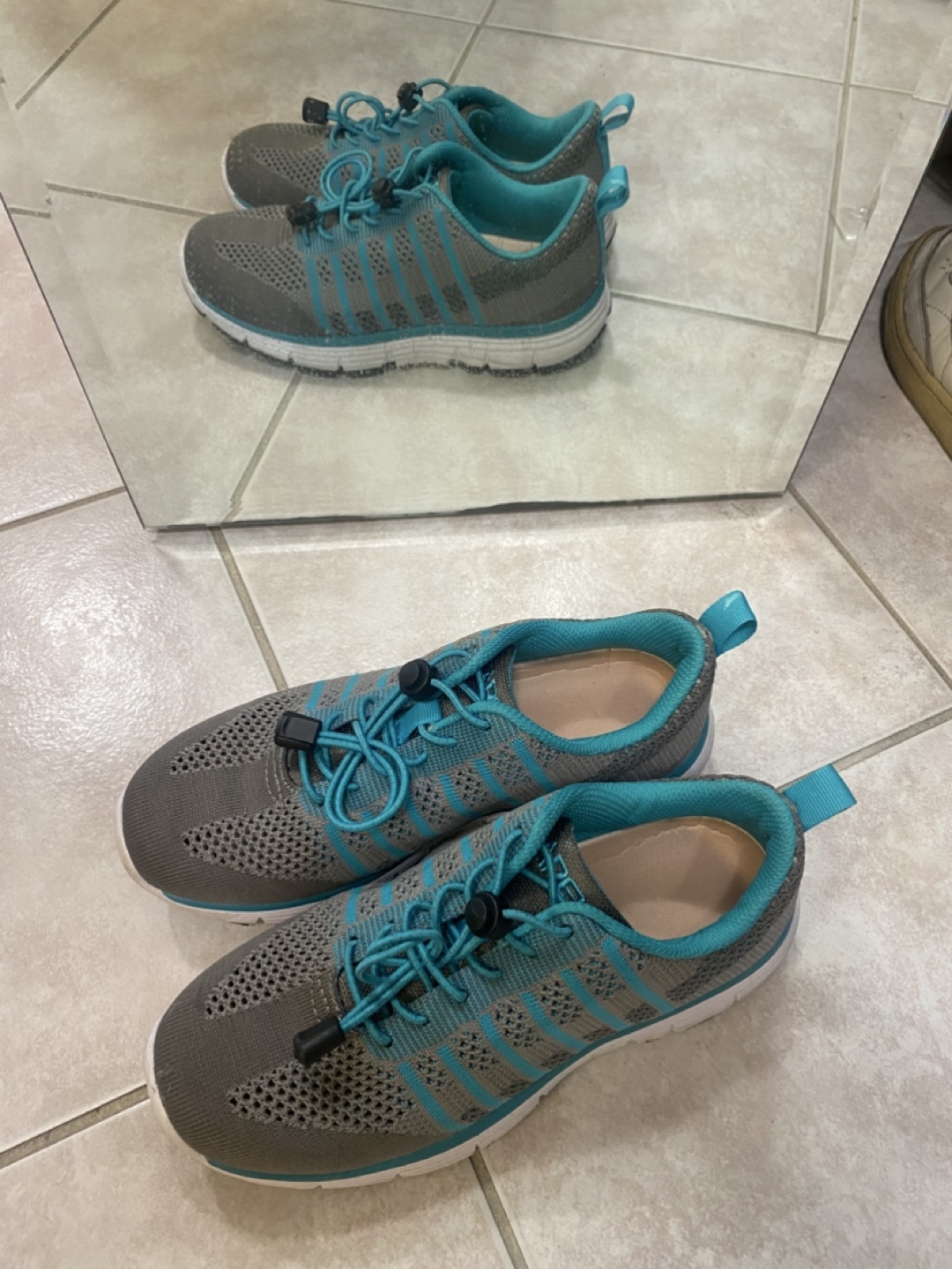 Apex Women's Gray and teal walking shoes - Size 6 Wide - photo 2