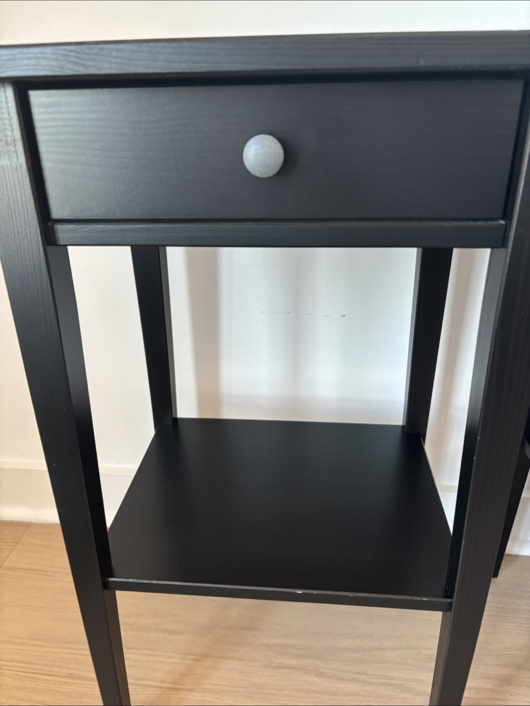 Pair of Black IKEA Hemnes Nightstands - photo 3