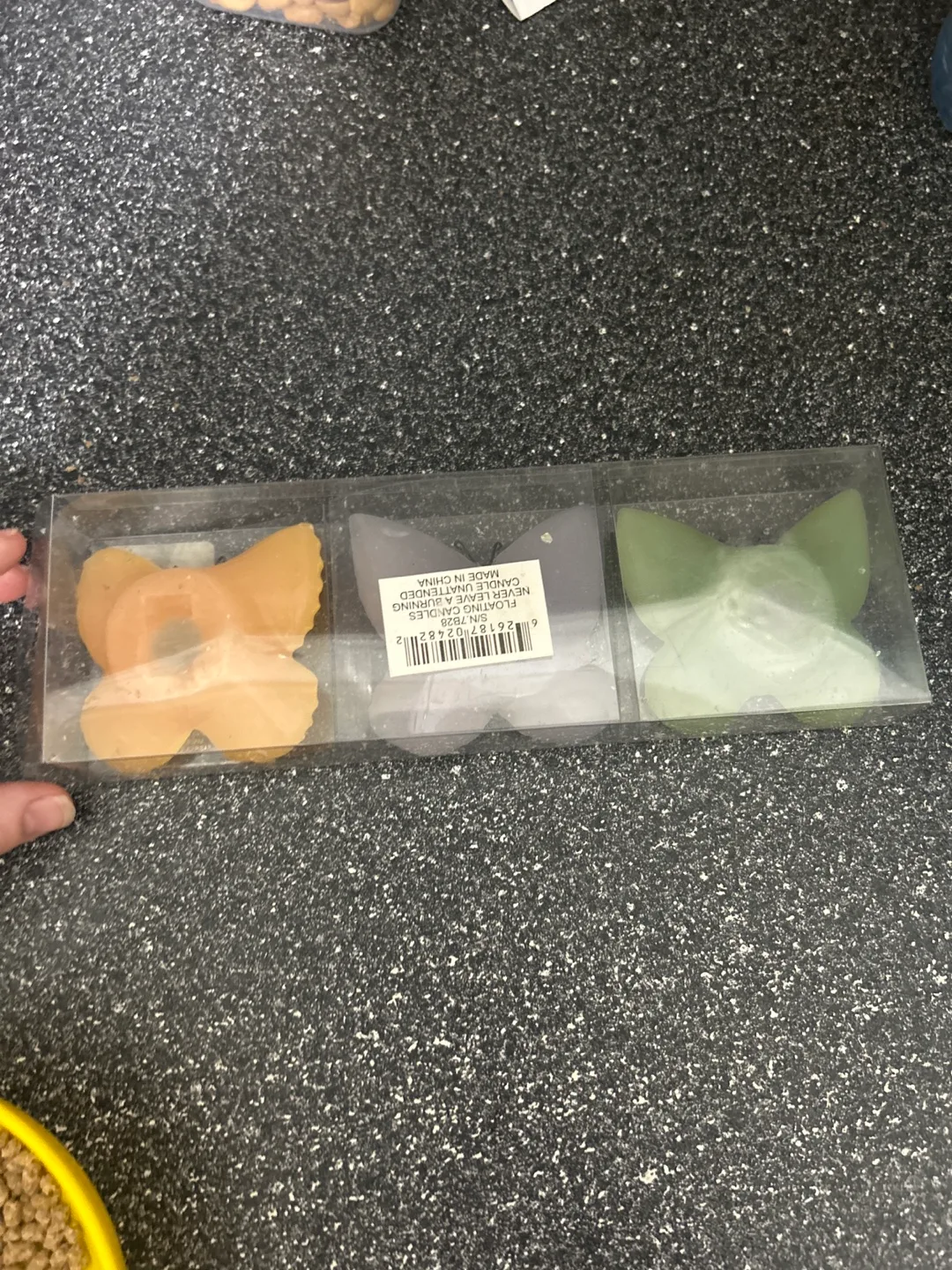 Set of three UNK King butterfly candles image indicator(2)