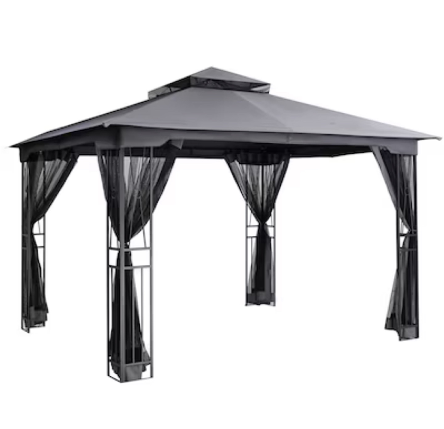 Outdoor Gazebo with Curtains