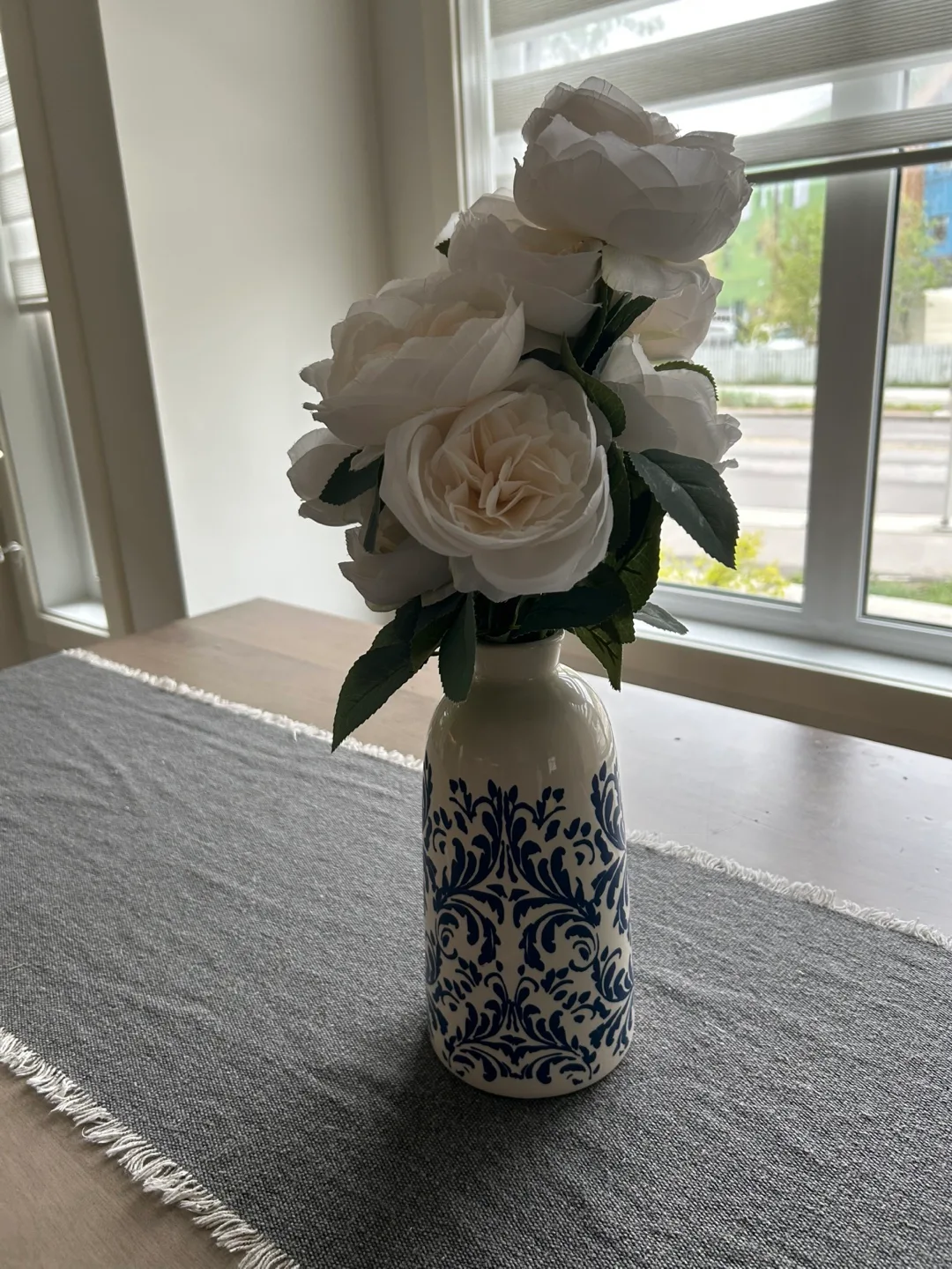 White and Blue Home Vase thumbnail