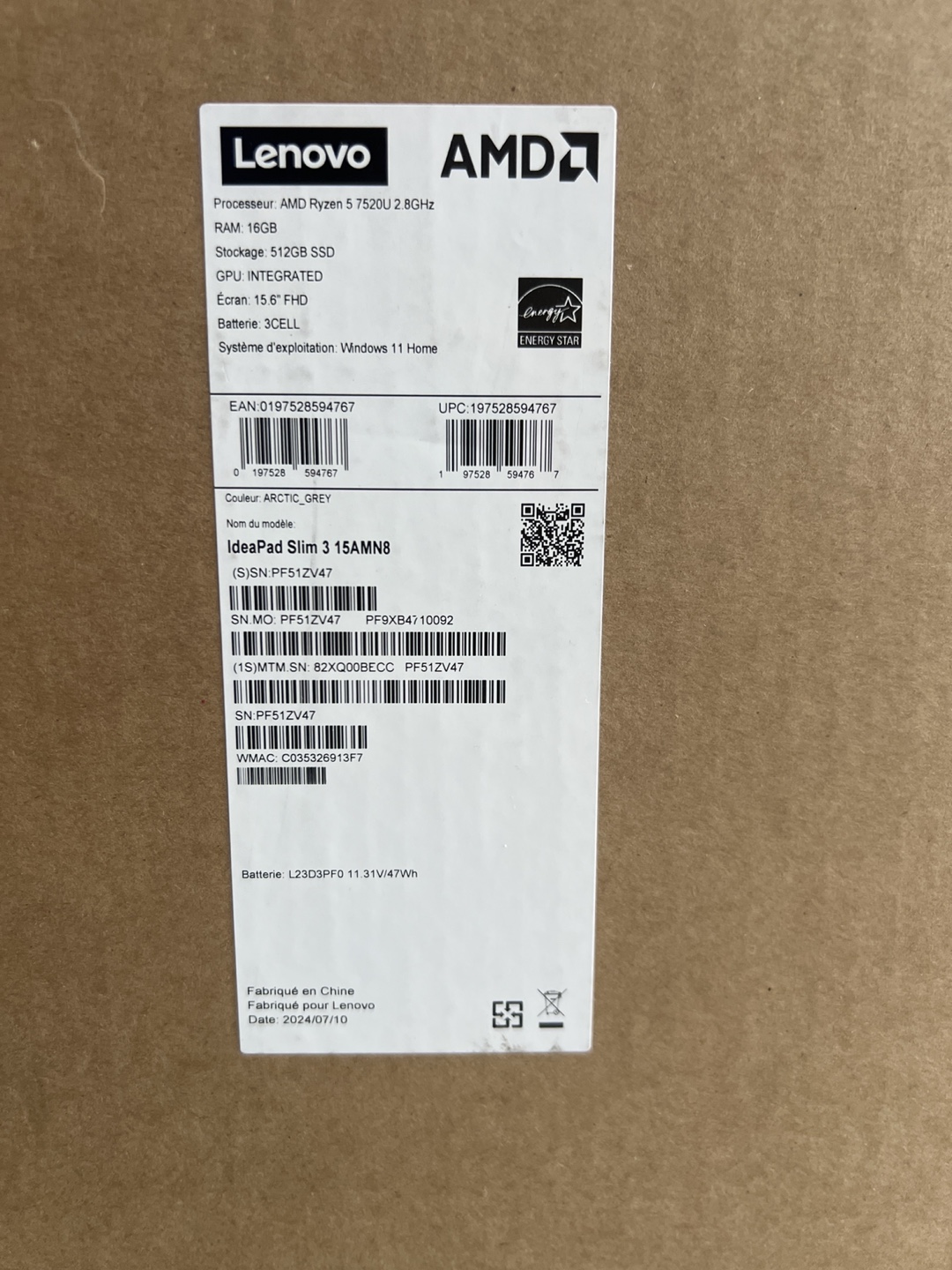 Lenovo IdeaPad Slim 3 15IM8 Laptop - New in Box - photo 3