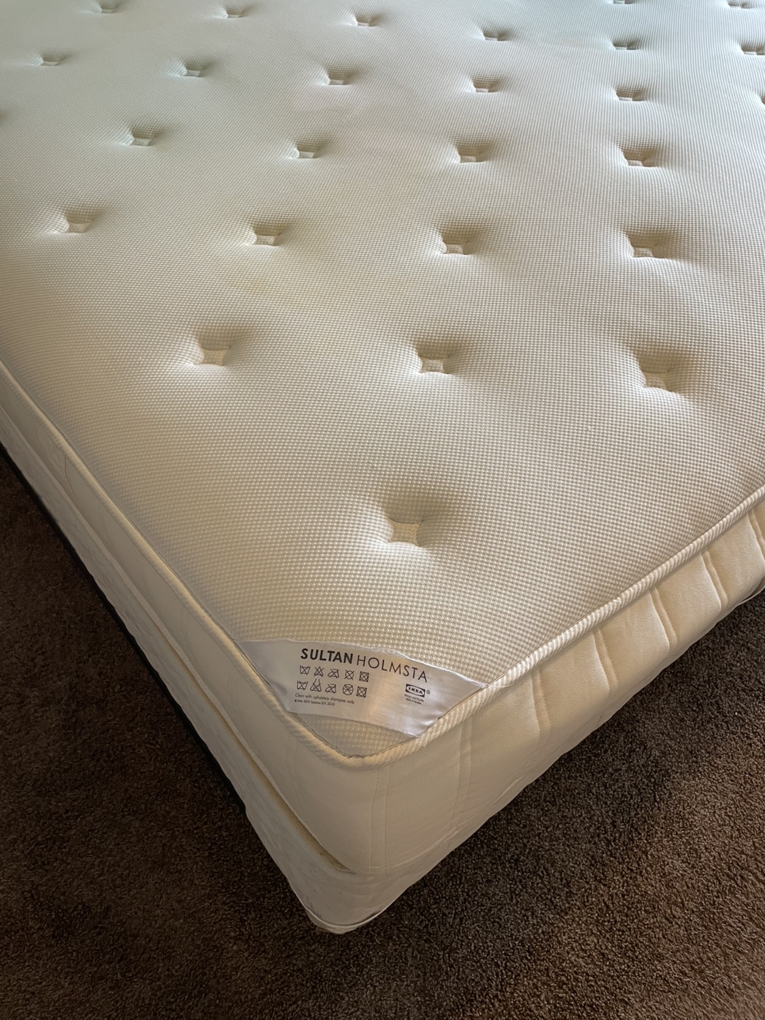 IKEA Sultan Holmssta Mattress, Box Spring, and stell base