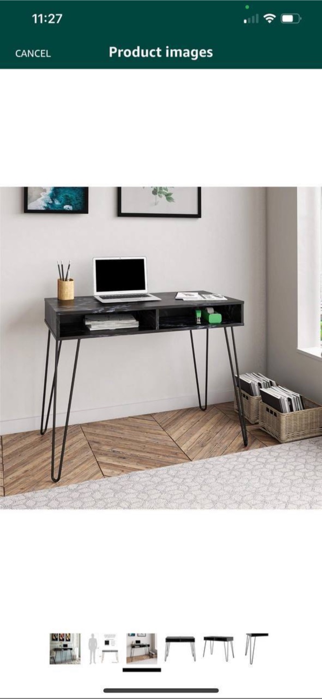 Athena Writing Desk - Black Marble - photo 3