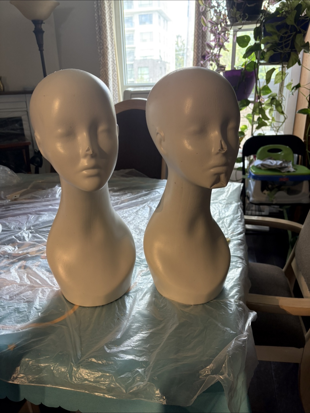 Two tall Mannequin Heads