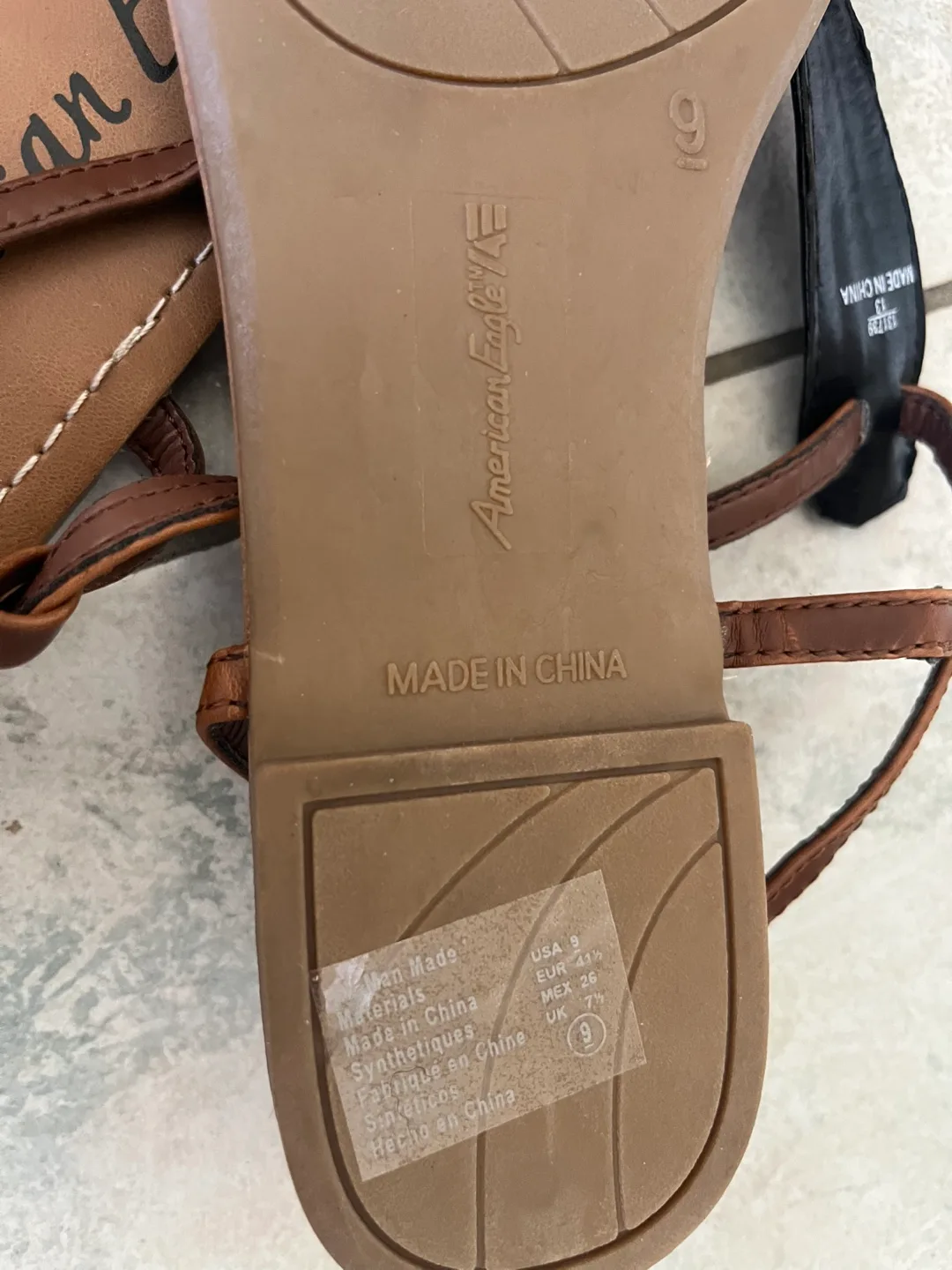 American Eagle Brown Leather Sandals - Size 9 image indicator(3)