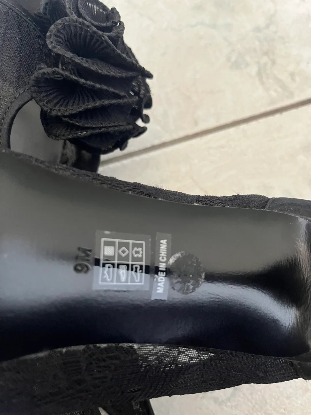 Marinellia Black Lace Heels image indicator(4)