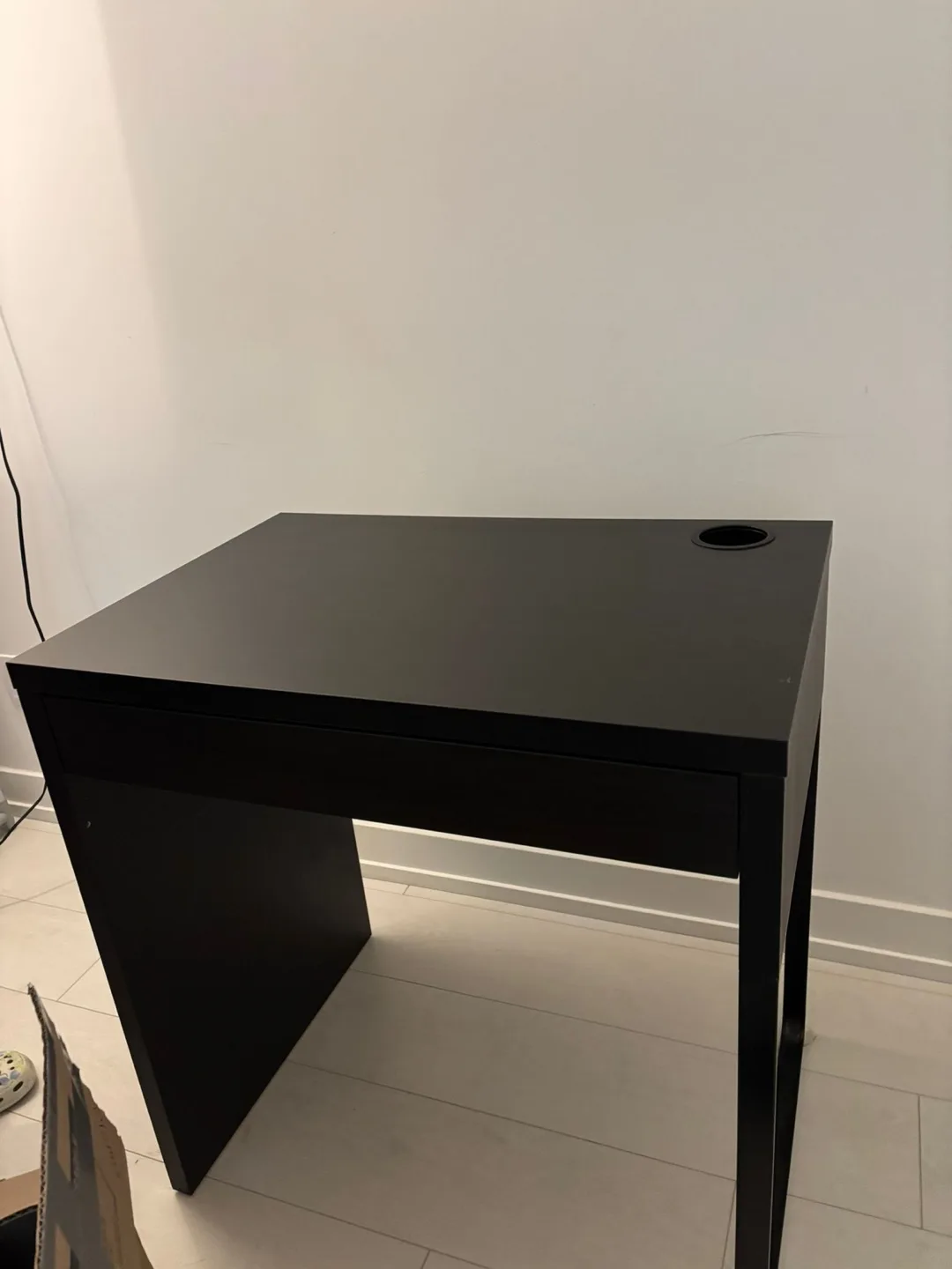 IKEA Black Desk with Drawer image indicator(3)