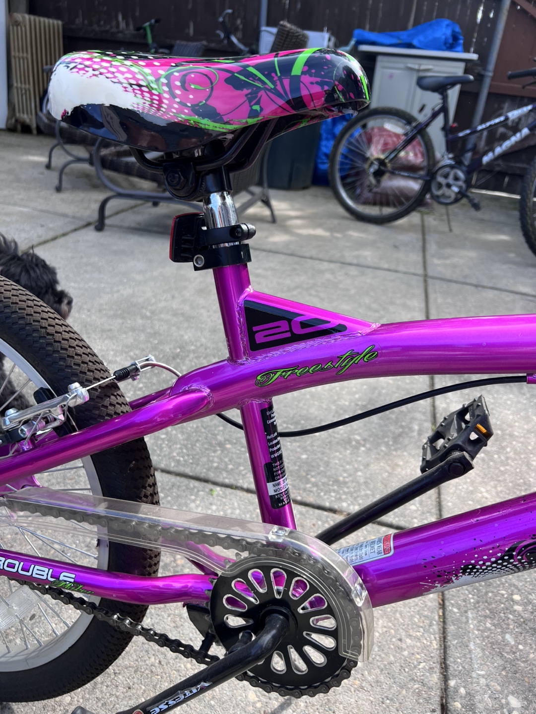 Boys/Girls' 20" Trouble Maker Freestyle BMX Bike - Purple - photo 3
