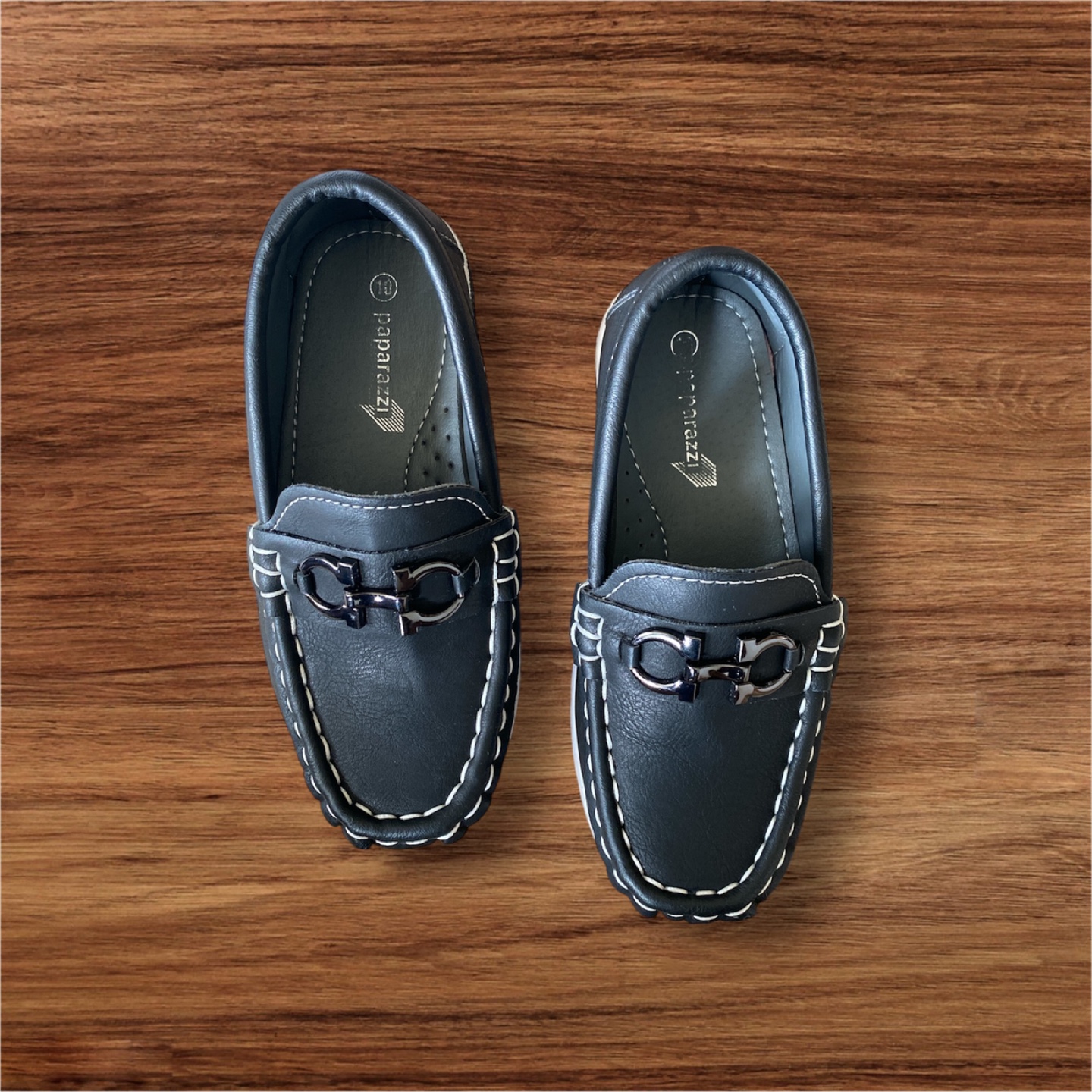Paparazzi Boys' Black Loafer Shoes - Size 8