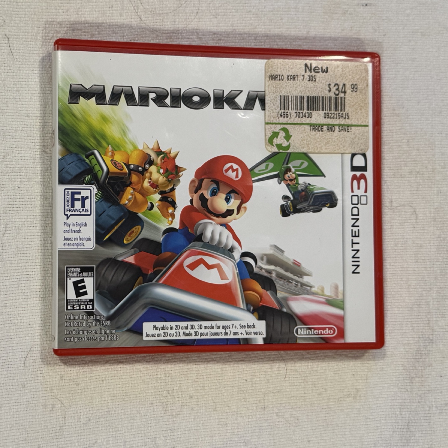 Mario Kart 7 Nintendo 3DS Game