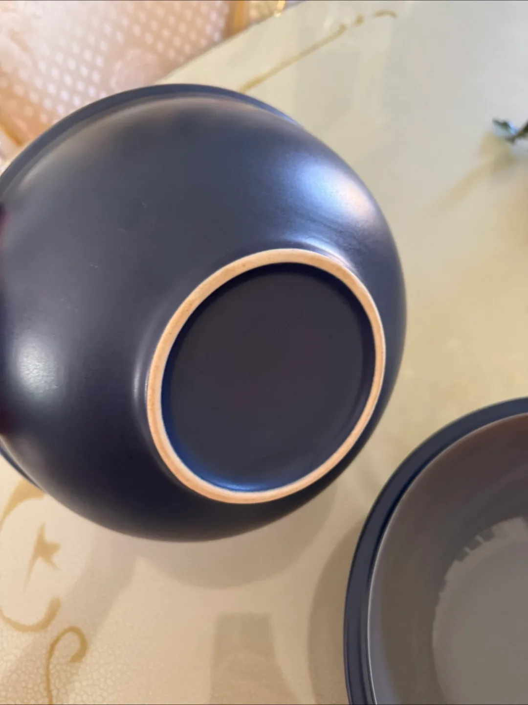 Two Dark Blue Ceramic Bowls image indicator(5)