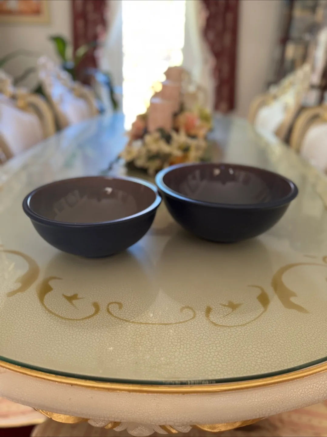 Two Dark Blue Ceramic Bowls image indicator(2)